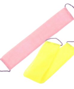 Healvian 2 Stück Rückenschrubber Peeling Handtuch für Damen und Herren Vielseitiges Dusch und Badezubehör zur Sanften Hautpeeling und Schaumkreation und Gelb