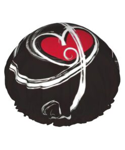 Musiksymbole Love Print Badekappe für langes Haar und kurzes Haar, waschbares Gummiband Badehaarmut für langes Haar, Zopf