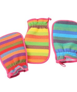 VALICLUD 3stücke Peeling-badeganzkörperhandschuhe Doppelseitige Hautpeeling-handschuhe Peeling-badetücher zur Tiefenreinigung Zufällige Farbe