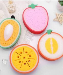 4 Stücke Duschschwamm Niedliche Obst Geformt Bad Schwamm Bad Pinsel Schwämme Wäscher Baden Werkzeuge Für Kinder Kinder