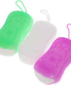 STOBAZA 3 Stück Silikon Duschmassagegerät mit Sanfter Badreinigung und Massagefunktion für Hände und Füße Vielseitig und Langlebig für Täglichen Gebrauch Zufällige Farbe