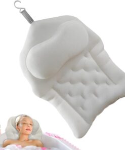 Badewanne - 4D Badewannenkopf - Badezimmer Kopfstütze mit Saugnäpfen Duschkissen zum Einweichen Entspannung Pool Outdoor Camping Wohnung Täglich Männer Frauen Zuhause Spa