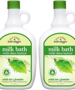 Village Naturals Bath Shoppe, Schaummilchbad mit weißem Tee und Jasmin, 700 ml, 2 Stück