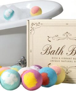 Badebälle Natürliche Schaumbad-Pflegeprodukte | 12 Stück duftende Salzbad-Kugeln für Ehefrau, Erwachsene, Mutter, Freundin – entspannende Wellnessreise, Zuhause oder Bad