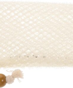 STOBAZA Seifenbeutel aus Nylon mit Kordelzug und Tasche zur Aufbewahrung für Massage und Peeling bei Rauer Trockener Haut Beige Praktisches Duschzubehör Zufällige Farbe