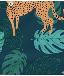 PEIXEN Leopard Palm Leaf Handtücher Weiche Gesichtshandtücher Hochsaugfähige Waschlappen für Badezimmer und Gästezimmer 69,8 x 40,6 cm