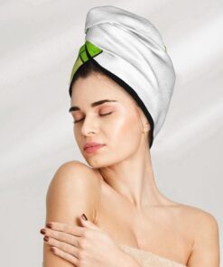 Happy Frog Trockenes Haar Kappe Haartrocknen Hut mit Knöpfen Super Saugfähig Schnell Trocknendes Haar Handtuch Wrap Weiche Haar Hut für Frauen Trockenes Haar Turban für nasses lockiges langes