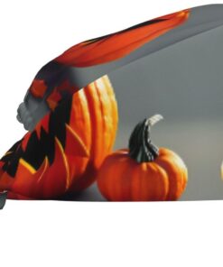 Herbst-Kürbis-Mehrzweck-Reinigungskappe, verstellbar, atmungsaktiv, für Spa, Fitness, Chef, Zuhause, den täglichen Gebrauch