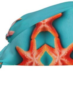 Reinigungskappe mit Meeresstrandmotiv, atmungsaktiv, verstellbar, für den Mehrzweckgebrauch in Chefkoch, Spa, Fitness und Zuhause