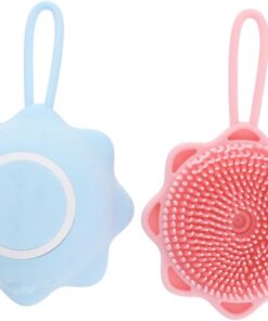 STOBAZA 2 Stück Badebürsten aus Silikon und Abs mit Sanftem Peeling und Praktischem Aufhängehaken Weich und Komfortabel für Tägliche Reinigung Beim Baden