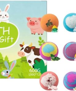 Badebomben 12 Stück für ein erfrischendes Badeerlebnis | Badesalz mit Spielzeug für Zuhause, Badewanne, Reise, Hotel, Kinder, , Mädchen, Spa
