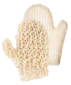 OUNONA 2 Stück Peelinghandschuhe aus Ganzem Sisal für Gründliche Reinigung und Sanftes Peeling Hautschonend und Vollständig Aufnahmefähig für Körperwäsche im Bad