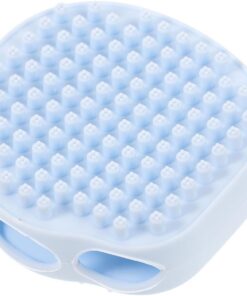 OUNONA Doppelseitige Silikon Badebürste mit Haken Blau Weich und Langlebig Leicht zu Lagern für Sanftes Peeling und Gründliche Körperreinigung unter Dusche