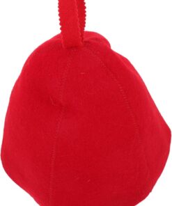 ibasenice Filz Saunahaube Rot Wasserabsorbierend und Weich für Sauna und Baden Natürlicher Filz Badehut für Damen und Herren