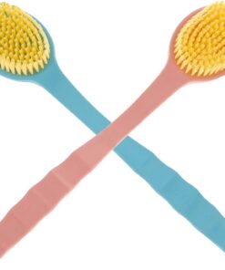 Healvian 4 Stück Wanne mit langem Griff Peeling-Bürste Reinigungsbürste Hautbürsten Schwämme Badzubehör Badezubehör ein Bad nehmen Wäscher Körperbürste Schrubben Mann Schwamm pbt