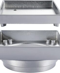 4,5-Zoll-Duschabfluss, Quadratisch, Messing-Bodenablauf Mit Abnehmbarem Flieseneinsatz, Direkter Abfluss, Großer Duschbodenablauf, Chrom
