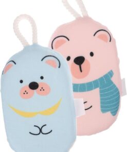 VALICLUD 2 Stück Scrub The Sponge Bear Badeschwamm Babybäder Badeschrubber Kinderschwamm Babyschwämme Für Die Badewanne Neugeborene Badeschwämme Für Duschschwämme Babybad