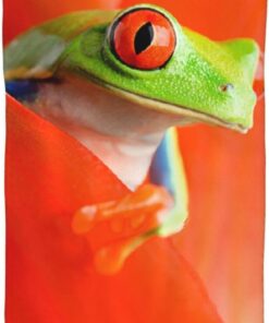 BAFAFA Red Eyes Tree Frogs Printed Face Wash Cloths Fast Drying Washcloth Soft Fingertip Towels Absorbent Face Washcloth Soft Makeup Remover Cloths
