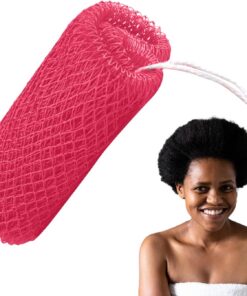 Afrikanisches Schwammnetz Duschschwamm-Peeling | Bademetz mit Schaumverstärkung Geeignet für Reisen, Fitnessstudio, zu Hause, Dusche, Damen, Herren und die Rückenreinigung