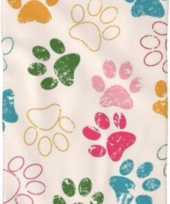 BAFAFA Paw Prints Printed Face Wash Cloths Fast Drying Washcloth Soft Fingertip Towels Absorbent Face Washcloth Soft Makeup Remover Cloths