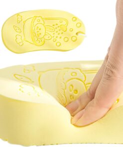 Badeschwamm, Peeling-Werkzeug, weicher Schrubber, sanfte Textur, wiederverwendbare Reinigung, 13 x 7,3 x 2,5 cm, ideal zum Duschen von Erwachsenen, Kindern, schwangeren Frauen, den täglichen Gebrauch
