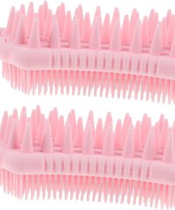 Abaodam 2stücke Silikon-körperbürste für Dusche und Badewanne mit Massagefunktion für Kopfhaut und Hautpeeling Geeignet für Trockene und Nasse Anwendungen