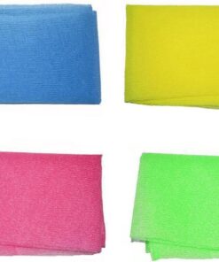 VALICLUD Peeling Badetücher Badezubehör 4 Stück-Pack aus Nylon für Effektive Rückenmassage und Reinigung Rückenschrubberhandtuch zur Entfernung von Fett und Schweiß Zufällige Farbe