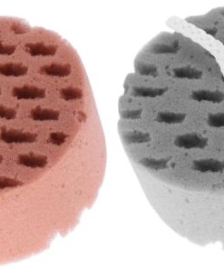 2 Stück Badeschwammblock Honeycomb Briquet, Weich, Braun | Low Stretch Garn und Schaumstoff Polyurethan, Leicht zu Halten, Schlichtes Design für Erwachsene und Kinder