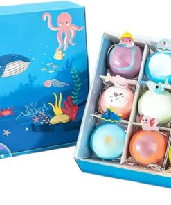 Badesalz-Kugeln | Meerestier-Design, Luftblasen, Körperreiniger | Badekugeln für Kinder, Spaß, Spa, Zuhause, Reisen, Badezimmer, Hotel