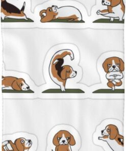 BAFAFA Puppy Dog Yoga Printed Face Wash Cloths Fast Drying Washcloth Soft Fingertip Towels Absorbent Face Washcloth Soft Makeup Remover Cloths