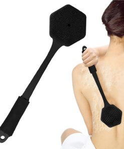 Körperbürste aus Silikon, Peeling-Massagebürste mit langem Griff, Massagewerkzeug für Massage und Waschen für ältere Menschen und Behinderte mit eingeschränkter Mobilität