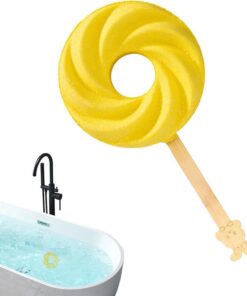 Badebälle für Kinder Niedliche Lutscherform mit Duft | Handgemachte Badekugel für Entspannung, Spa, Sommer, Self-Care, Geburtstag, Feiertag, für Kinder