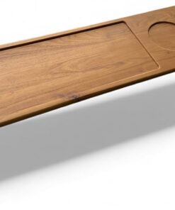 Zeek Badewannen-Caddy Tablett massives Naturholz Badebrett Charcuterie Servierplatte Einweihungsgeschenk