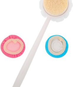 OUNONA Peeling Rückenbürste für Dusche mit Ergonomischem Griff Weiche Borsten Rutschfest Sanftes Körperpeeling für Männer und Frauen Bad und Körperbürste