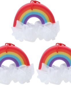 VALICLUD 3stücke Regenbogen Badebälle Haushalt Badeschwämme Schwamm Duschbälle Mit Körperpeeling-funktion