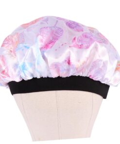 VALICLUD Druckmuster Badekappen für Damen Multifunktionale Wasserdichte mit Breiter Krempe für Make Up und Nächtliches Elastisch und Wiederverwendbar