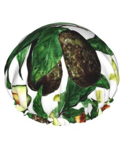 Avocados Print Badekappe für langes Haar und kurzes Haar, waschbares Gummiband, Badehaarmut für langes Haar, Zopf