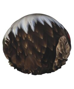 Duschhaube mit amerikanischem Weißkopfseeadler-Druck, doppellagig, wasserdicht, elastisch, wiederverwendbar, Duschhut, Haarschutz, Badehut für Spa, Salon, Baden für Damen