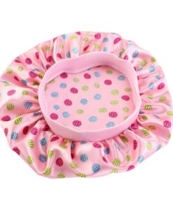 OUNONA Satin Schlafmützen Buntes Einfaches Design Kinder 4 Stück-pack und Atmungsaktivem Haarschutz mit Elastischem Rand Leichte Haarkappen Zufälliger Stil für Schlaf und Reisen