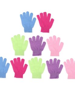 OUNONA 10 Stück Peeling Duschhandschuhe aus Nylon für Effektives Peeling und Tiefenreinigung Strapazierfähige Badehandschuhe für Dusche und Bad Praktisches Badezimmer Zufällige Farbe