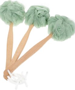 Körperbürste zum Entfernen von Staub 3 Stück für Sanfte Reinigung mit Längem Griff aus Nylon und Holz Praktische Badewannenbürste Beim Baden