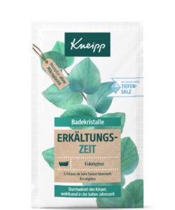 Kneipp Badekristalle Erkältungszeit - Mit wertvollem ätherischem Eukalyptusöl - Mit hohem Anteil Tiefensalz - 60g