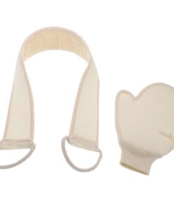 OUNONA Rückenstreifen Duschschrubber Set Mit Peelinghandschuhen Für Körperwaschungen Rückenreibetuch Aus Baumwolle Und Leinen Für Damen Und Herren Duschrückenschrubber Für Dusche