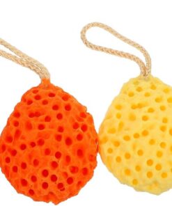 OUNONA 4 Stück Körper Peeling Schwamm Pack Honeycomb Duschschwämme für Erwachsene und Sanfte Hautmassage Exfoliation Leicht und Handlich für Tägliche Anwendung