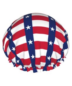 Badekappe mit Texas-Staatsflaggen-Druck, für langes und kurzes Haar, waschbar, elastisches Band, Badehaarmütze für langes Haar, Zopf