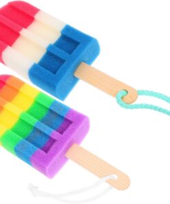STOBAZA 2 Stück Kreativer Großer Eiscreme Badeschwamm für Frauen Hoher Dichte Schwamm aus Weichem Material Gründliche Reinigung und Entfernung von Hautschüppchen für Reisen und Fitness