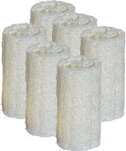 6 Stück natürliche Luffa Luffa Luffa Bad Körper Dusche Schwamm Küche Reinigung Scrubber Rakel für (weiß, C)