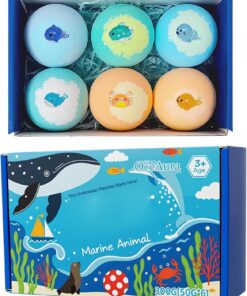 Schaumbadkugeln für Kinder 6 Stück erfrischender Körperreiniger für die | Schaumbad Spa Set mit Tierfiguren zum geeignet für Zuhause, Badewanne, Reisen, Hotel, Spa, Kinder, und Mädchen