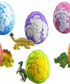 Dinosaur Bath Bombs, Surprise Wash Time Toys, Natural Fizz Balls | Kids Bath Ball Set for Boys Birthday Holiday Summer Travel Hotel Home Bathroom Toilet Restroom Daycare 16x18x6.5cm