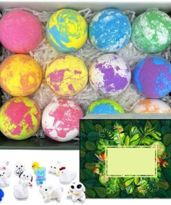 Badebälle für Kinder | Schaumspaß Körperpflegeprodukte,Buntes Set aus Badekugeln inklusive Spielzeug | für Mädchen Zuhause Wohnung Kindertagesstätte Hotel Badezimmer und